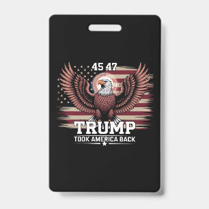 Trump 45. 47. Präsidentenflagge 2025 Adler Amerika Ausweis