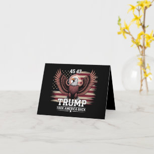 Trump 45. 47. Präsidentenflagge 2025 Adler Amerika Karte