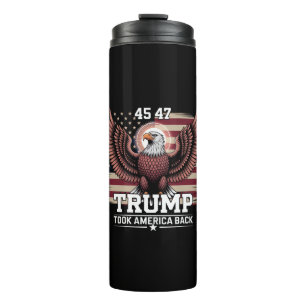 Trump 45. 47. Präsidentenflagge 2025 Adler Amerika Thermosbecher