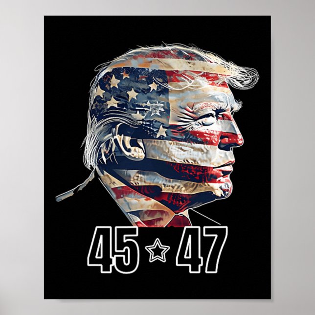 Trump 45 47 Presidential Election Winner Inaugurat Poster (Vorne)