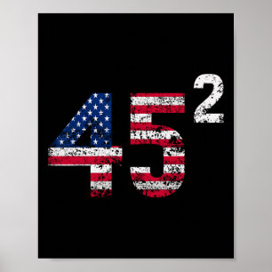Trump 45 47 Shirt Damen Trump 45 Squared 2025 USA Poster