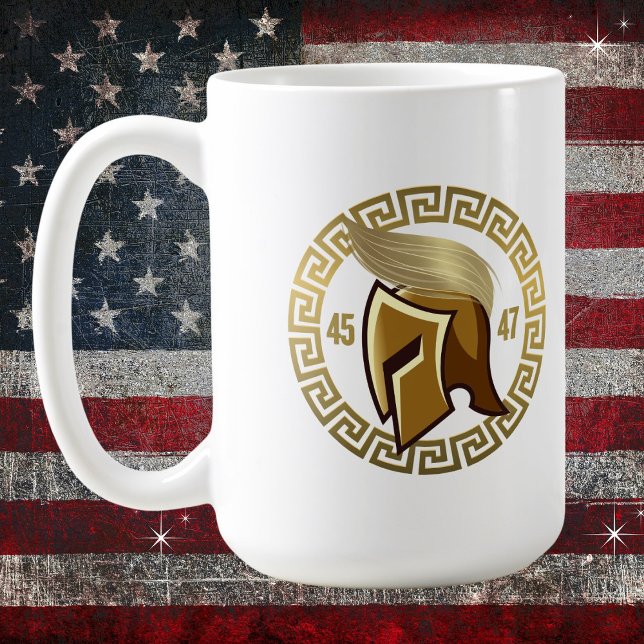 Trump 45-47 Spartan Kaffeetasse (Available on multiple types, sizes and colors of mugs and other products.  )