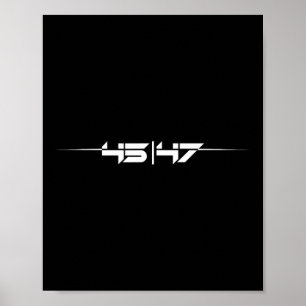Trump 45 47 Trump Retro Futuristic Poster