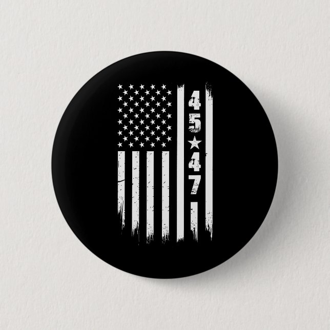Trump 45 47 US-Flagge Button (Vorderseite)