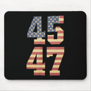Trump 45 47 Vintag America Flag Mousepad