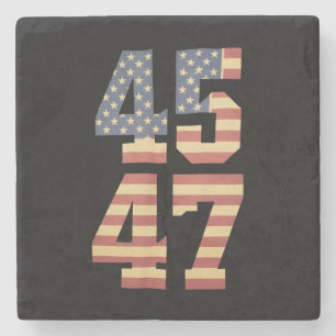 Trump 45 47 Vintage Amerika USA Flagge Steinuntersetzer