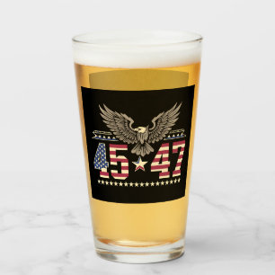 Trump 45 47 Vintage Amerikanische USA Adler Flagge Glas