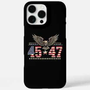 Trump 45 47 Vintage Amerikanische USA Adler Flagge iPhone 16 Pro Max Hülle
