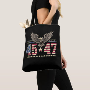 Trump 45 47 Vintage Amerikanische USA Adler Flagge Tasche