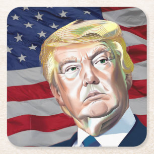 Trump 45. Präsident der USA - Geschenk Rechteckiger Pappuntersetzer