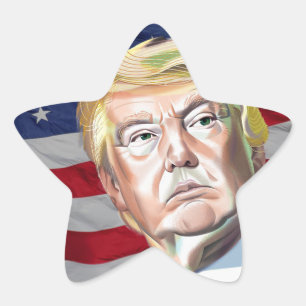 Trump 45. Präsident der USA - Geschenk Stern-Aufkleber