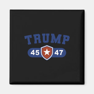 Trump 45 und Trump 47 American Great Magnet