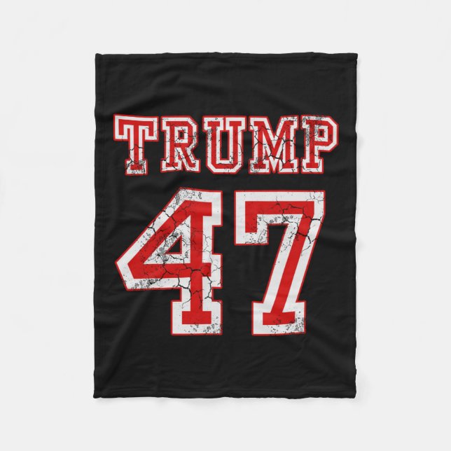 Trump 47 2024 Wahl Republikanische konservative Mä Fleecedecke (Vorderseite)
