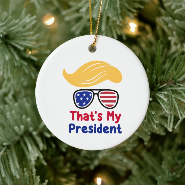 Trump 47 - Das ist mein Präsident Keramik Ornament (Baum)