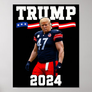 Trump 47 Football Trikot 2025 US Flagge Trump Vanc Poster