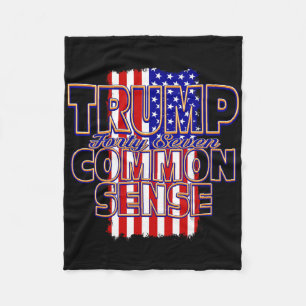 Trump 47 gesunder Menschenverstand Fleecedecke