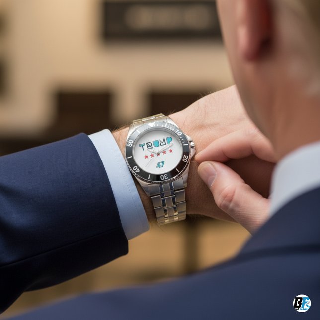 Trump 47 mit fünf Sternen, Vintager Retro Armbanduhr (Von Creator hochgeladen)
