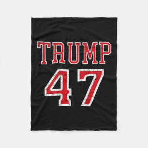 Trump 47 President Team Footbyll Jersey Style 2024 Fleecedecke