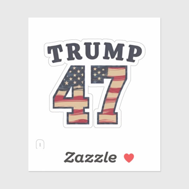 Trump 47 Proud Maga American Inauguration Day Aufkleber (Blatt)