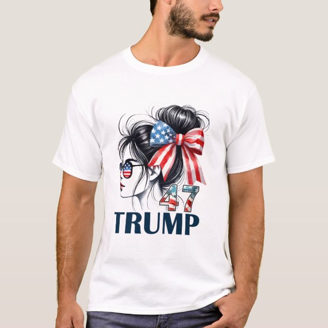 Trump 47 Trump 2024 Election T-Shirt (Vorderseite)