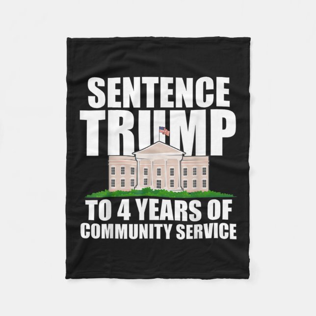 Trump: 4 Jahre Dienst in der Gemeinschaft 2 Fleecedecke (Vorderseite)