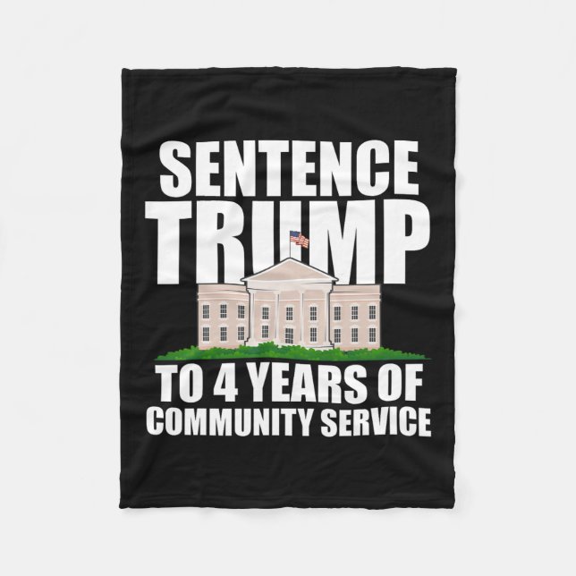 Trump: 4 Jahre Dienst in der Gemeinschaft 7 Fleecedecke (Vorderseite)