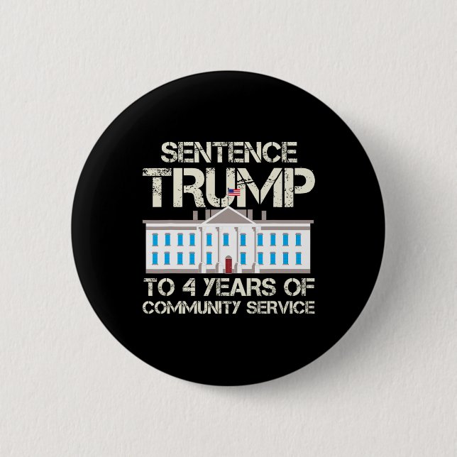 Trump: 4 Jahre Dienst in der Gemeinschaft Button (Vorderseite)