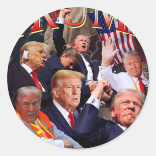 Trump 4. Juli für immer Love Präsident Wir Runder Aufkleber