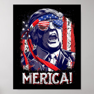 Trump 4. Juli Merica Männer Frauen US-Amerikaner F Poster