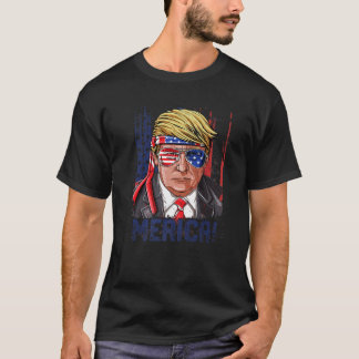 Trump 4. Juli Merica Men Women USA American Fl T-Shirt