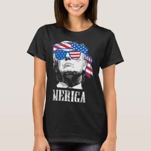 Trump 4. Juli US-amerikanische Flagge Männer Funny T-Shirt