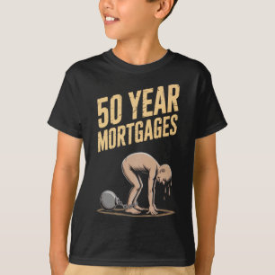 Trump 50-Jahres-Hypotheken Mann trägt schweres Gew T-Shirt