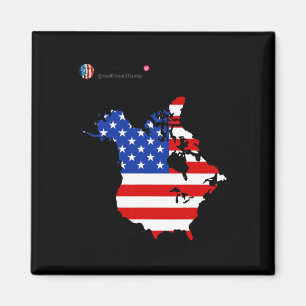 Trump 51 Staat der amerikanischen Flagge Kanadas V Magnet