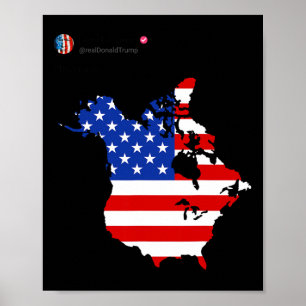 Trump 51 Staat der amerikanischen Flagge Kanadas V Poster