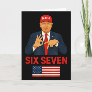 Trump 67 Meme Sechs Sieben Lustiges Wahlkostüm Karte