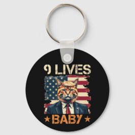 Trump 9 Lives Baby Schlüsselanhänger