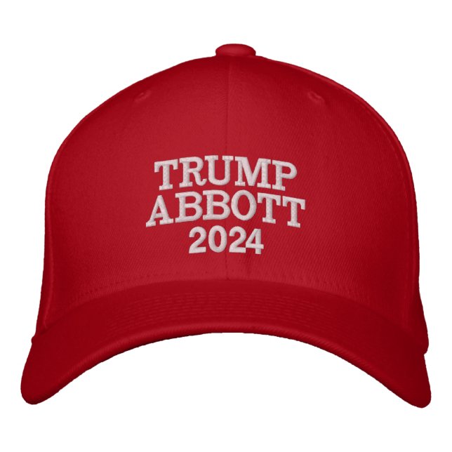 TRUMP ABBOTT 2024 BESTICKTE BASEBALLKAPPE (Vorderseite)