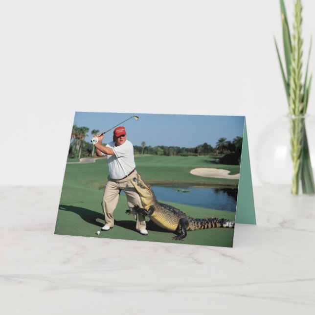 Trump Alligator Greeting Card Karte (Vorderseite)