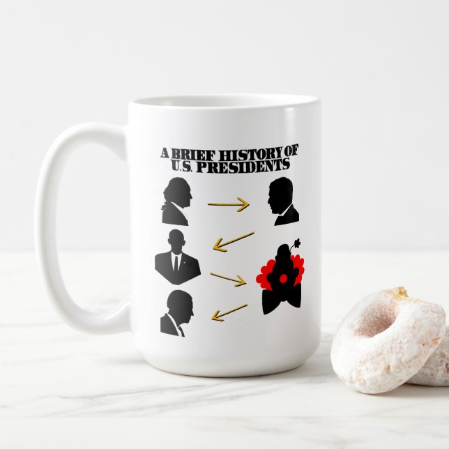 Trump als Clown: Eine kurze Geschichte der US-Präs Kaffeetasse (Mit Donut)