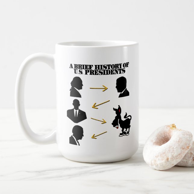 Trump als Jackass: Eine kurze Geschichte der US-Pr Kaffeetasse (Mit Donut)