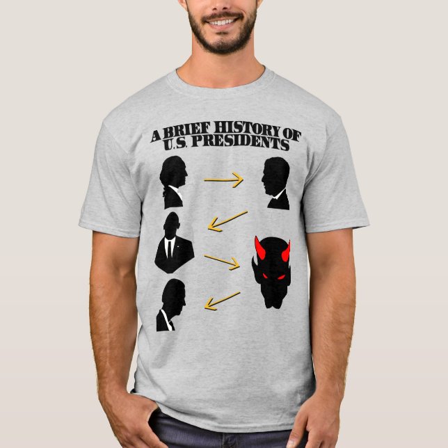 Trump als Teufel: Eine kurze Geschichte der US-Prä T-Shirt (Vorderseite)