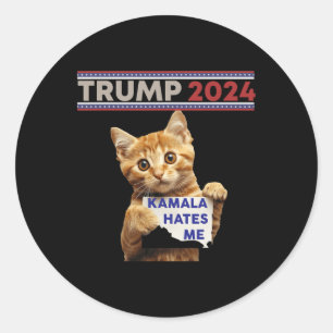 Trump als Trump-Katzenjacke wieder sicher machen Runder Aufkleber