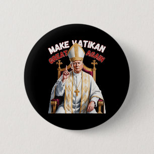 Trump als vatikanischer Kirchenpapst Trump macht V Button