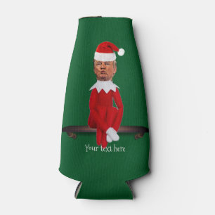 Trump als Weihnachtself Flaschenkühler