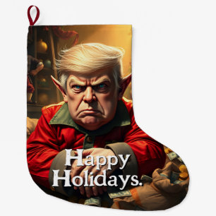 Trump als wütender Weihnachtself Großer Weihnachtsstrumpf