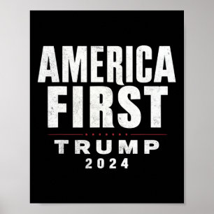 Trump America First Der Präsident gelingt dagegen Poster