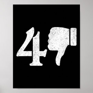 Trump Amerika 47 Gefällt nicht Retro Poster