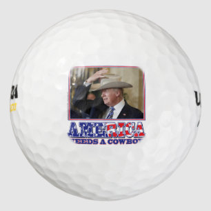 TRUMP-AMERIKA-COWBOY GOLFBALL