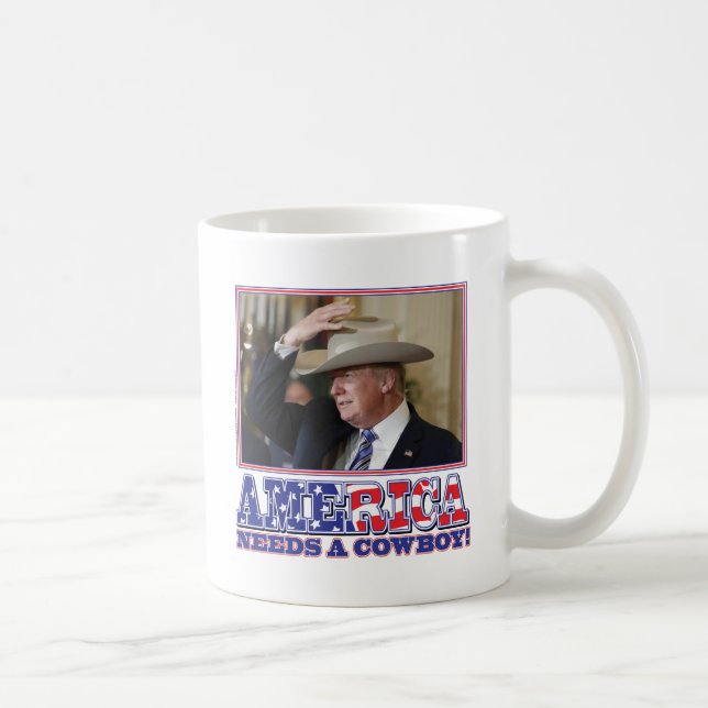 TRUMP-AMERIKA-COWBOY KAFFEETASSE (Rechts)