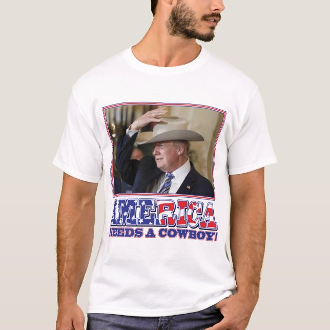 TRUMP-AMERIKA-COWBOY T-Shirt (Vorderseite)